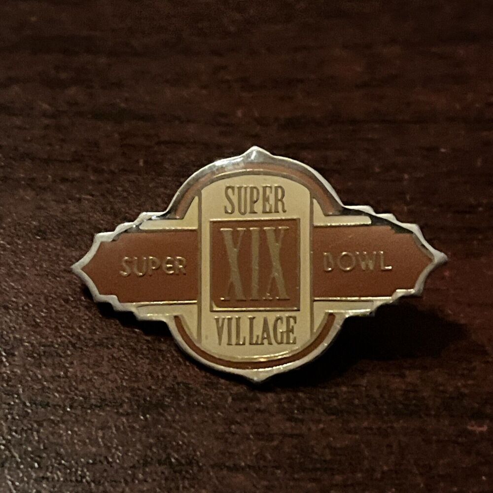 Vintage Super Bowl XIX‎ Super Village Football Lapel Hat Pin